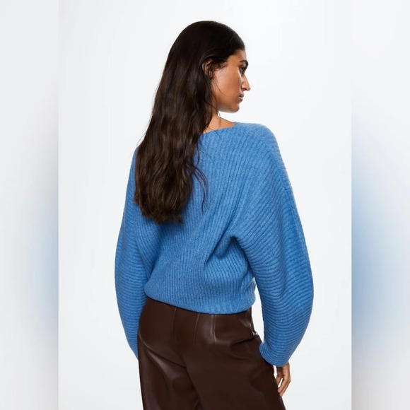 Mango [XS]  Boat neck ribbed sweater - Picture 3 of 7